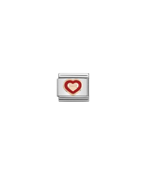 Nomination Composable Rose Gold Heart Red Border Acessório de Joia Link Mulher 430203 01 Nomination Composable Rose Gold Heart Red Border Acessório de Joia Link Mulher 430203 01