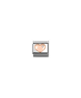 Nomination Composable Rose Gold Heart Acessório de Joia Link Mulher 430305/01