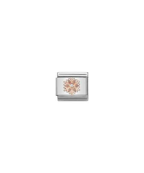 Nomination Composable Rose Gold Snowflake Acessório de Joia Link Mulher 430305 23