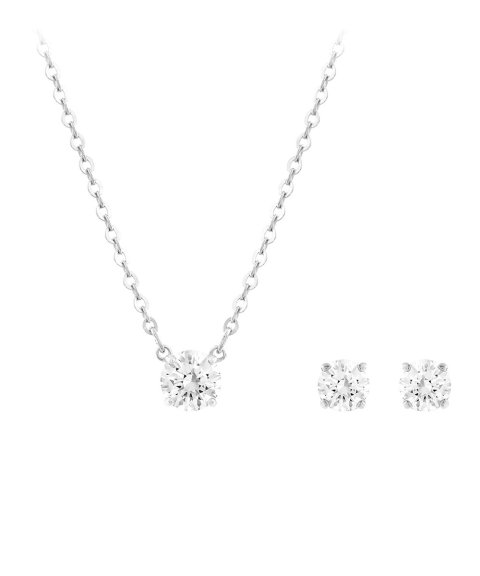 Swarovski Attract Round Set Joia Colar Brincos Mulher 5113468 Swarovski Attract Round Set Joia Colar Brincos Mulher 5113468