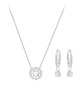 Swarovski Sparkling Set Joia Colar Brincos Mulher 5279018