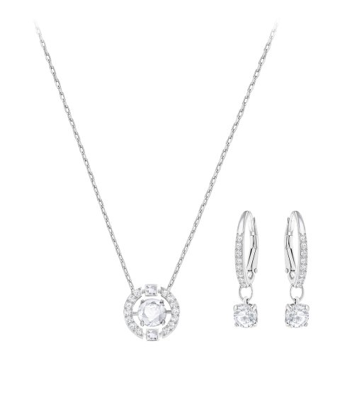 Swarovski Sparkling Set Joia Colar Brincos Mulher 5279018