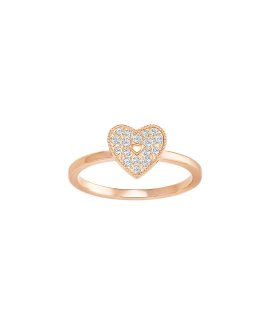 Swarovski Field Folded Heart Joia Anel Mulher 5286715