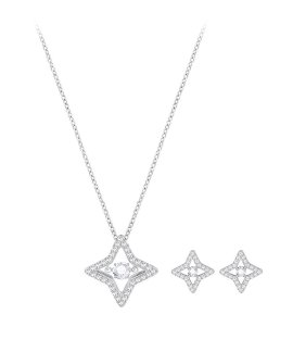 Swarovski Sparkling Dance Set Joia Colar Brincos Mulher 5349667