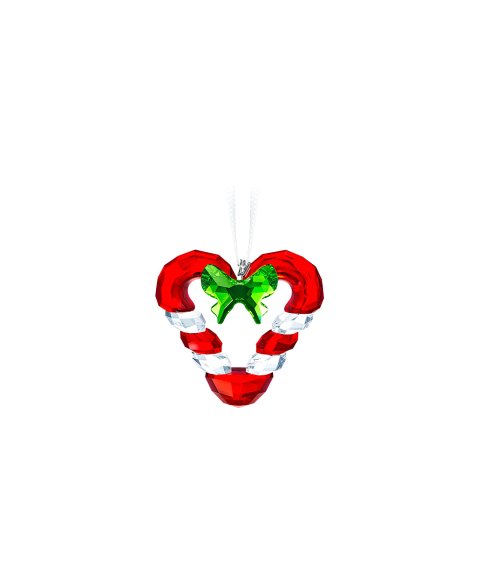 Swarovski Candy Cane Heart Decoração Figura de Cristal Adorno 5403314 Swarovski Candy Cane Heart Decoração Figura de Cristal Adorno 5403314
