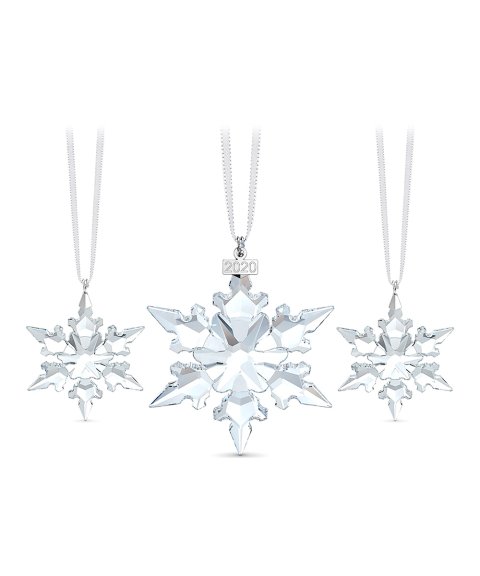 Swarovski Snowflakes Annual Edition 2020 Decoração Figura de Cristal Adorno Set 5489234