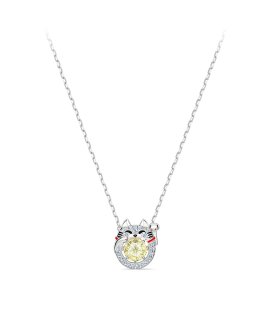 Swarovski Sparkling Dance Cat Joia Colar Mulher 5515438