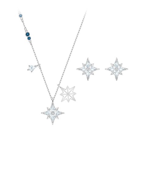 Swarovski Symbolic Star Set Joia Colar Brincos Set Mulher 5517182