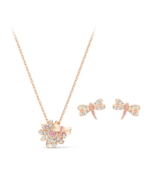 Swarovski Eternal Flower Set Joia Colar Brincos Set Mulher 5518141