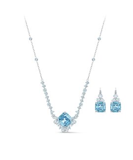 Swarovski Sparkling Set Joia Colar Brincos Set Mulher 5525354