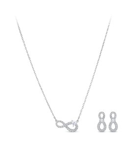 Swarovski Infinity Set Joia Colar Brincos Set Mulher 5540702