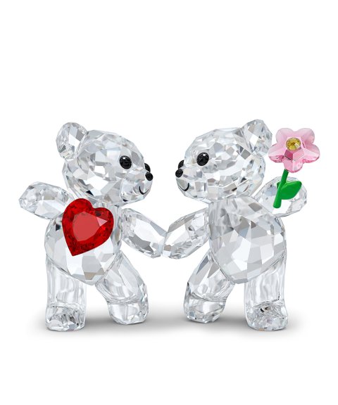 Swarovski Kris Bear Happy Together Decoração Figura de Cristal Adorno Mulher Swarovski Kris Bear Happy Together Decoração Figura de Cristal Adorno Mulher