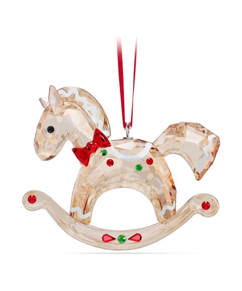 Swarovski Holiday Cheers Gingerbread Rocking Horse Decoração Figura de Cristal Adorno 5627608