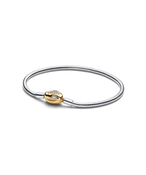 Pandora Moments Snake Clasp and Chain Joia Pulseira Mulher 563683C01