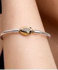 Pandora Moments Snake Clasp and Chain Joia Pulseira Mulher 563683C01