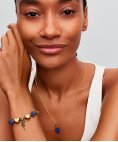 Pandora Blue Cord Box Chain Joia Pulseira Mulher 563816C02