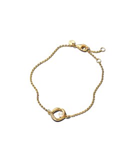 Pandora Essence Organically Shaped Pavé Circle Joia Pulseira Mulher 563830C01