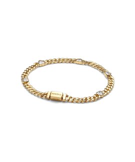 Pandora Heart Cuban Chain Joia Pulseira Mulher 564226C01