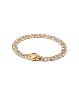Pandora Pavé Cuban Chain Joia Pulseira Mulher 564229C01