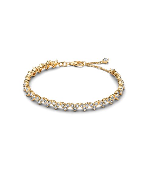 Pandora Triple Stone Heart Joia Pulseira Mulher 564390C01