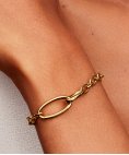 Pandora ME Openable Oval Link Chain Joia Pulseira Mulher 564678C00