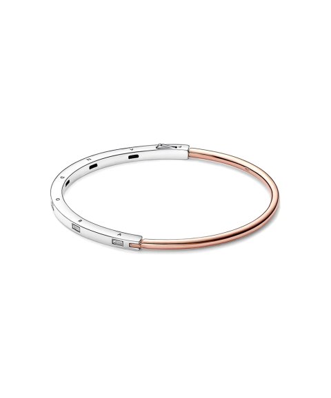 Pandora Signature Joia Pulseira Bangle Mulher 582740C01 Pandora Signature Joia Pulseira Bangle Mulher 582740C01