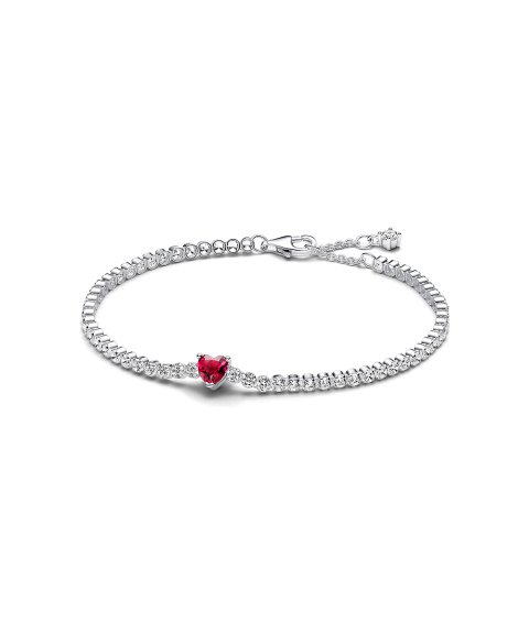 Pandora Sparkling Red Elevated Heart Joia Pulseira Mulher 590041C02