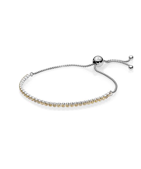 Pandora Golden Sparkling Strand Joia Pulseira Mulher 590524CCZ Pandora Golden Sparkling Strand Joia Pulseira Mulher 590524CCZ