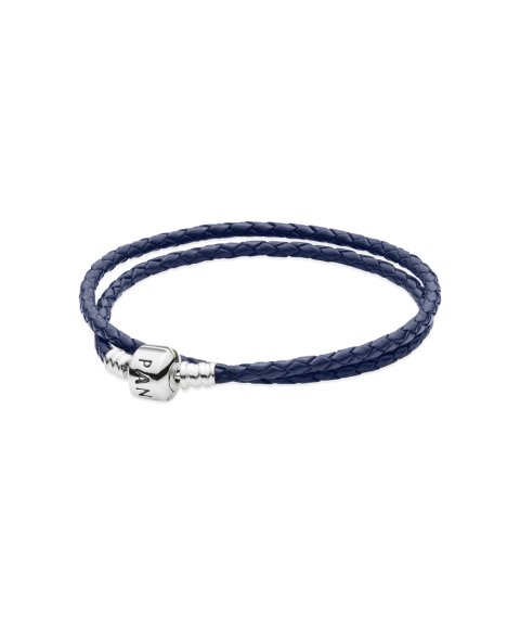 Pandora Moments Double Woven Leather Joia Pulseira Mulher 590705CDB-D Pandora Moments Double Woven Leather Joia Pulseira Mulher 590705CDB-D
