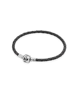 Pandora Moments Single Woven Leather Joia Pulseira Mulher 590705CGY-S