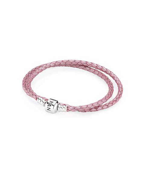 Pandora Moments Double Woven Leather Joia Pulseira Mulher 590705CMP-D Pandora Moments Double Woven Leather Joia Pulseira Mulher 590705CMP-D