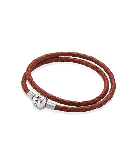 Pandora Moments Double Woven Leather Joia Pulseira Mulher 590705CRD-D Pandora Moments Double Woven Leather Joia Pulseira Mulher 590705CRD-D