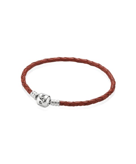 Pandora Moments Single Woven Leather Joia Pulseira Mulher 590705CRD-S