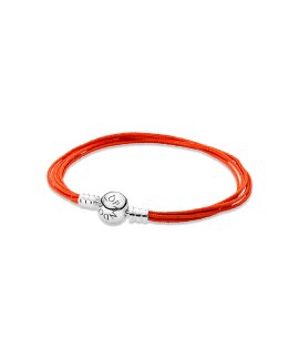 Pandora Moments Orange Multi-Strand Joia Pulseira Mulher 590715COE-M