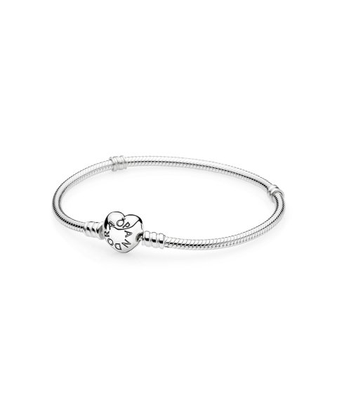 Pandora Moments Silver Heart Joia Pulseira Mulher 590719