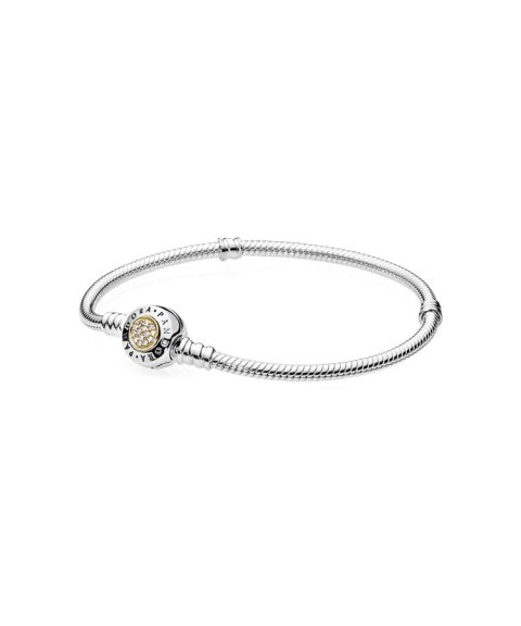 Pandora Moments Two Tone Bracelet Joia Pulseira Mulher 590741CZ Pandora Moments Two Tone Bracelet Joia Pulseira Mulher 590741CZ