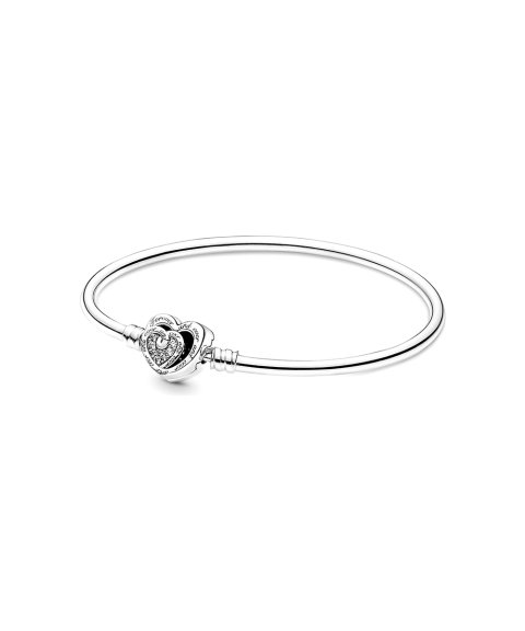 Pandora Limited Edition Pandora Moments Entwined Infinite Hearts Joia Pulseira Bangle Mulher 591064C01