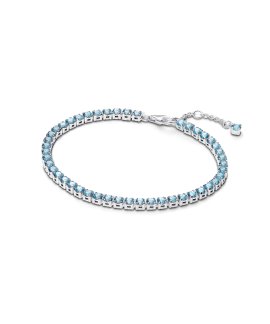 Pandora Sparkling Light Blue Tennis Joia Pulseira Mulher 591469C03