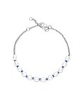 Pandora Freshwater Pearl Blue Cord Joia Pulseira Mulher 591689C01 Pandora Freshwater Pearl Blue Cord Joia Pulseira Mulher 591689C01