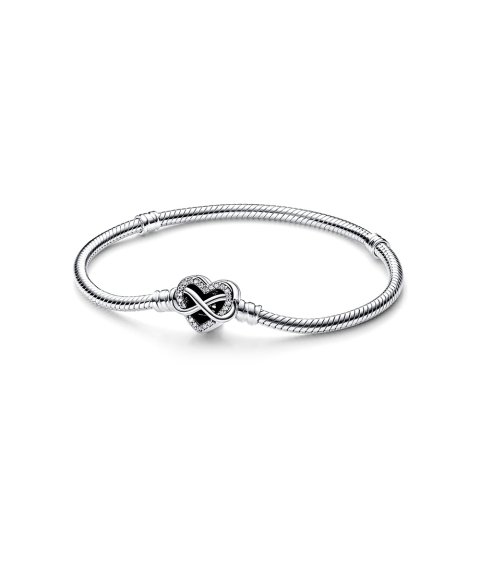 Pandora Moments Sparkling Infinity Heart Joia Pulseira Mulher 592645C01