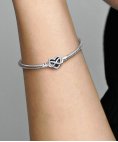 Pandora Moments Sparkling Infinity Heart Joia Pulseira Mulher 592645C01