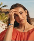 Pandora Moments Round Clasp Blue Braided Leather Joia Pulseira Mulher 592790C01 Pandora Moments Round Clasp Blue Braided Leather Joia Pulseira Mulher 592790C01