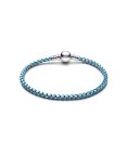 Pandora Blue Cord Snake Chain Joia Pulseira Mulher 593816C01