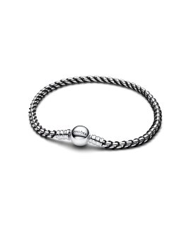 Pandora Black Cord Box Chain Joia Pulseira Mulher 593816C02