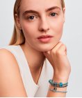 Pandora Black Cord Box Chain Joia Pulseira Mulher 593816C02