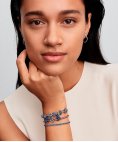 Pandora Purple Cord Box Chain Joia Pulseira Mulher 593816C03