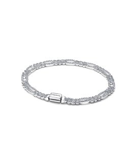 Pandora Oval Cuban Chain Joia Pulseira Mulher 594227C01