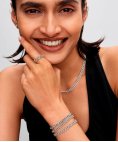 Pandora Oval Cuban Chain Joia Pulseira Mulher 594227C01