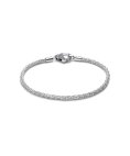 Pandora Pavé Clasp Foxtail Chain Joia Pulseira Mulher 594462C01