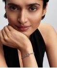 Pandora Pavé Clasp Foxtail Chain Joia Pulseira Mulher 594462C01